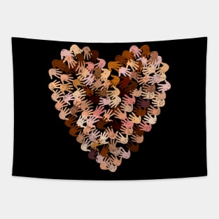 Hands heart vintage Tapestry