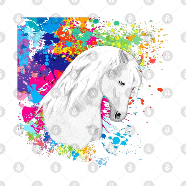 Horse Lovers Majestic White Horse by KC Morcom aka KCM Gems n Bling aka KCM Inspirations