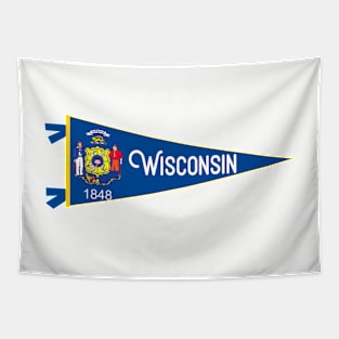 Wisconsin Flag Pennant Tapestry