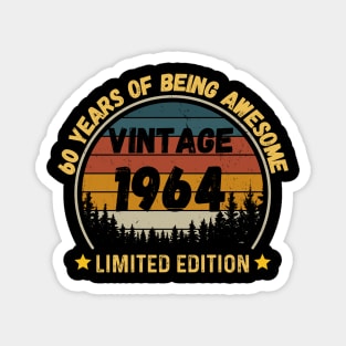 Vintage 1964 Limited Edition 60th Birthday 60 Year Old Gift Magnet