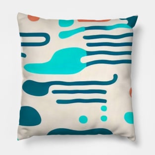 Oceanic wave pattern for ocean sea lovers -colorful design Pillow