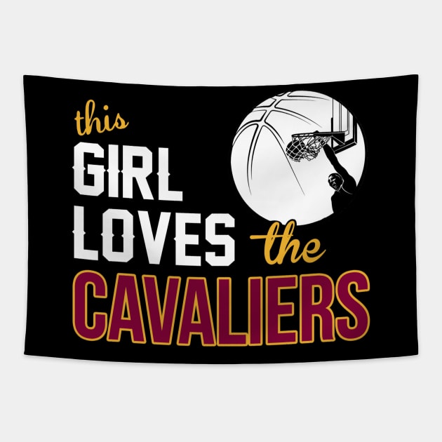 Sports this girl loves cava liers basketball Tapestry by Tianna Bahringer