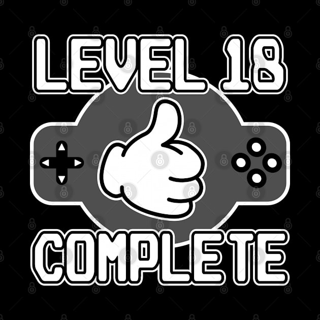 Level 18 Complete 18th Birthday 18 Years Gamer 2002 by Kuehni