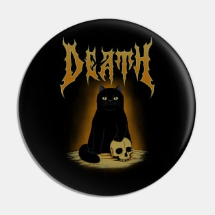 Death Metal Cat Pin