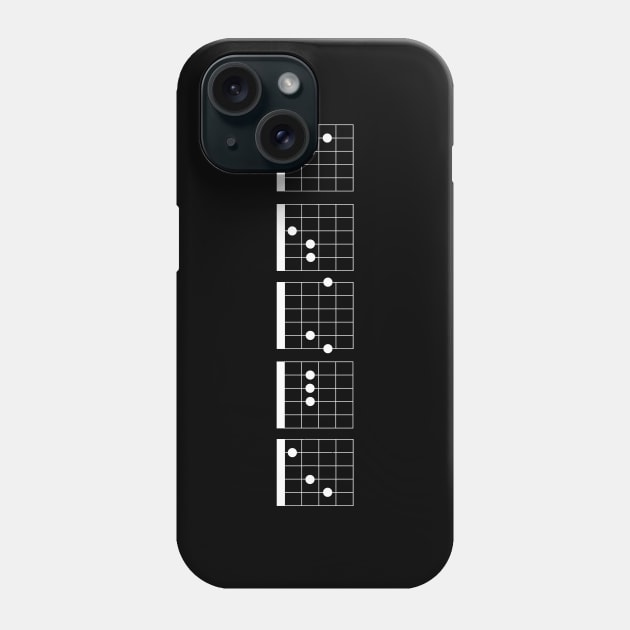 CAGED Chords Phone Case by NeilGlover