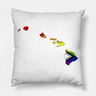 Progress pride flag - Hawaii Pillow