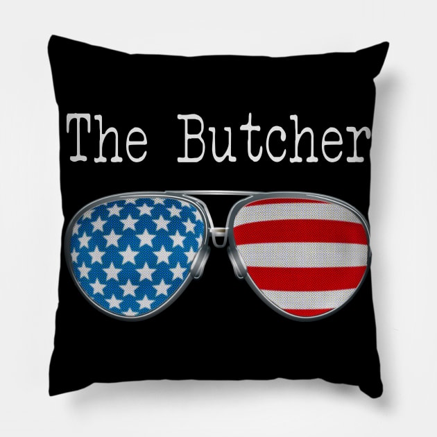 AMERICA PILOT GLASSES THE BUTCHER Pillow by SAMELVES