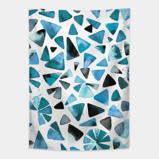 Watercolor Modern Triangles Tapestry