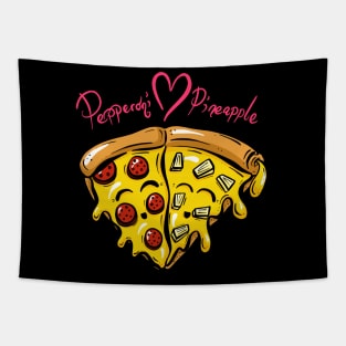 Pineapple Loves Pepperonic Pizza Slices Tapestry