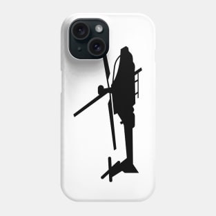 Black Helicopter Apache Blackhawk Phone Case