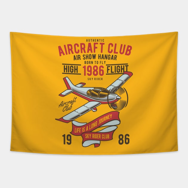 Aircraft Club Tapestry by alphacreatives