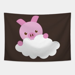 Cut Baby Pig on a Cloud Tapestry