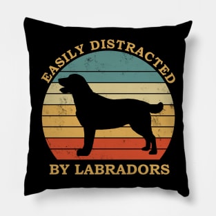 Labrador lover design - easily distracted by labradors Pillow