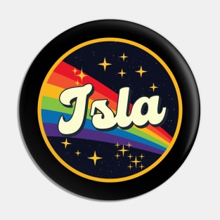 Isla // Rainbow In Space Vintage Style Pin