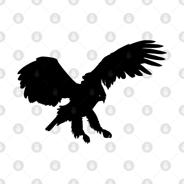 Eagle Black Silhouette Pet Animal Cool Style by gin3art