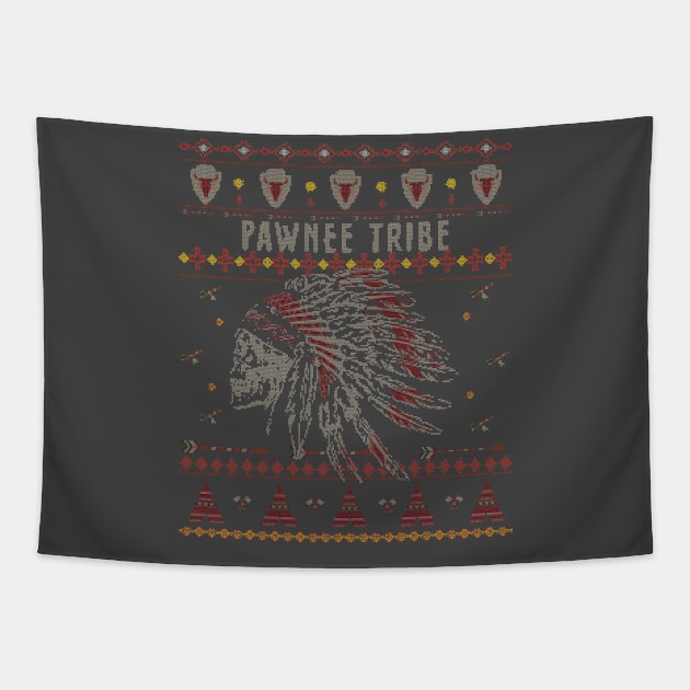 Pawnee American Indian Tribe Ugly Christmas Holiday Fun Tapestry by The Dirty Gringo