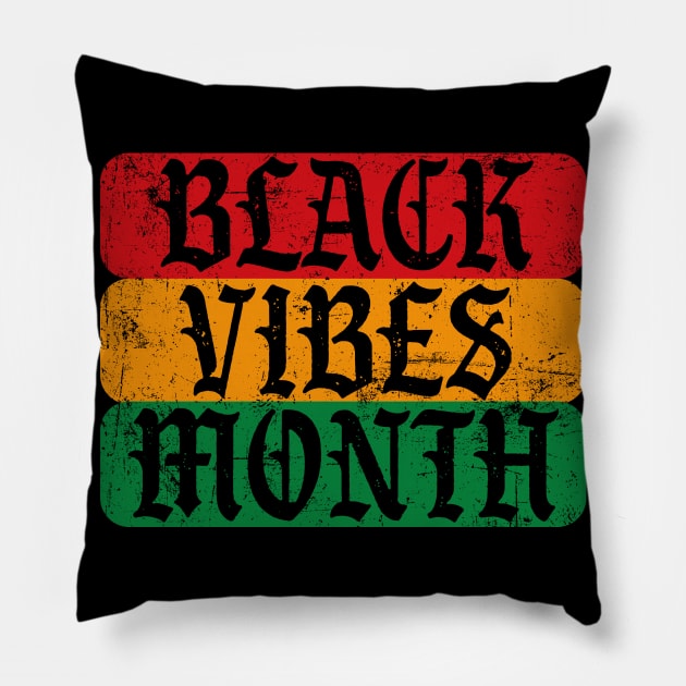Black Vibes Month Pillow by Rayrock76