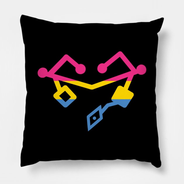 Pansexual Pride Heart Pillow by Khalico