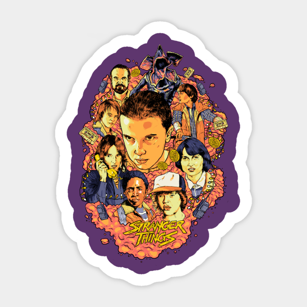 stranger things stranger things sticker teepublic