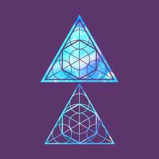 Blue Triangles - Sacred Geometry T-Shirt