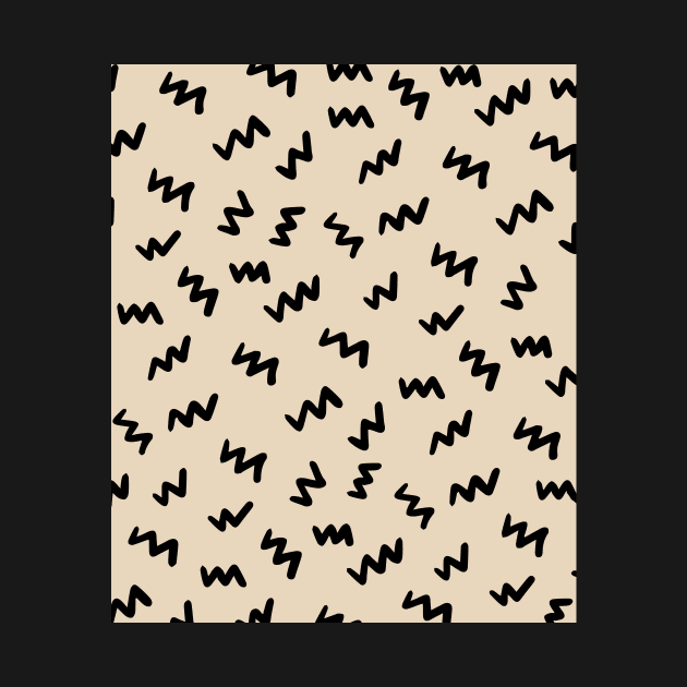 Black Abstract Mudcloth Lines Pattern by zedonee