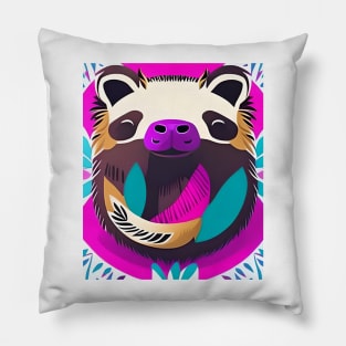 Hang in There Sloth T-Shirt#4 Pillow