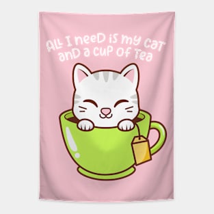 Teacup Kitty Tapestry