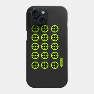 Green Reticle Target Sheet of 15 Phone Case