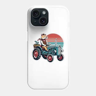 Funny Cat Driving A Tractor Phone Case