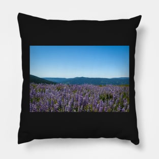 View of lupine and mountains Pillow