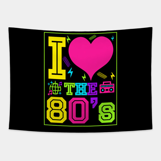 I Love 80s Vintage Retro Glow Party Shirt