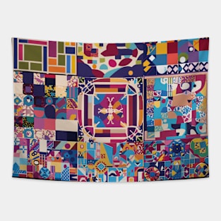 vibrant mosaic art Tapestry