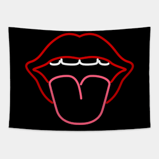 Cool Outstretched Party Tongue Funny Ironic Gift Tapestry