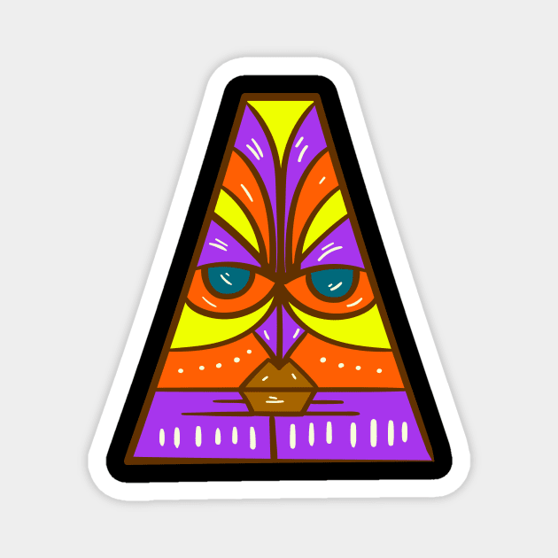 Colorful Totem Magnet by Imaginariux