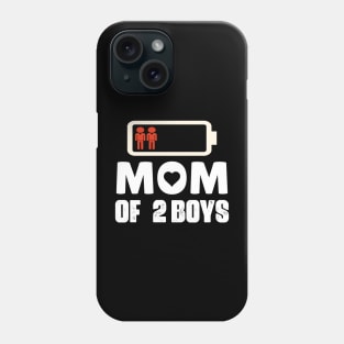 Mom of 2 Boys  Mothers Day Birthday Women Phone Case