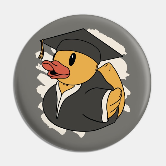 Cute Graduate Rubber Ducky Squeaky Duck Graduation Gift Pin by SLAG_Creative