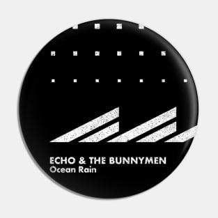 Ocean Rain / Echo & The Bunnymen / Minimal Graphic Design Tribute Pin