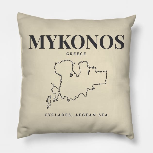 Mykonos Greece Pillow by Gallivant