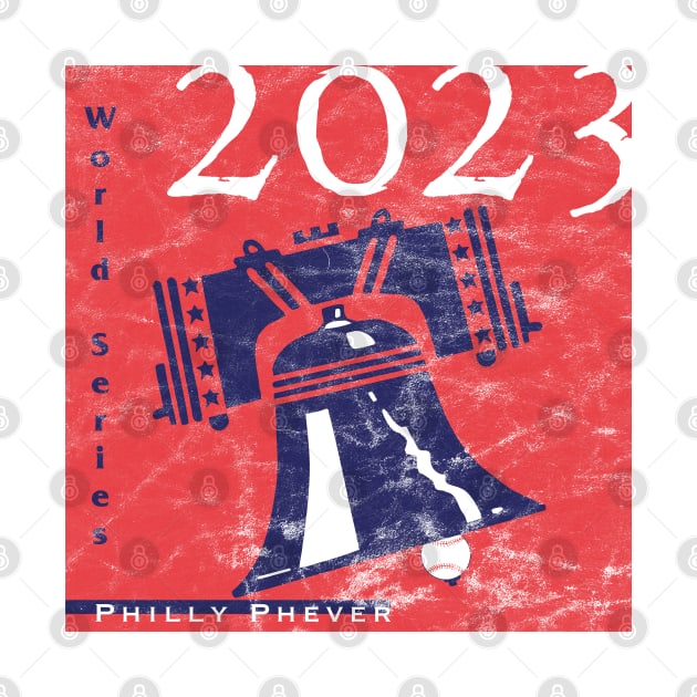 Phillies 2023 World Series distressed by YOPD Artist