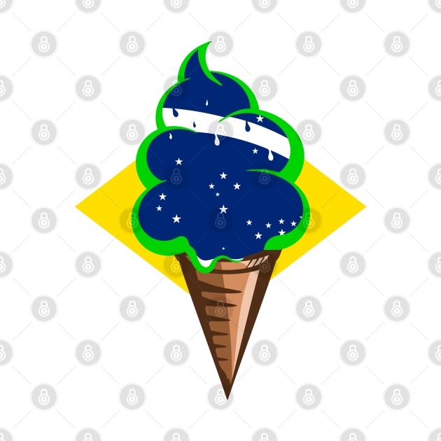 Brazilian flag ice cream by mailboxdisco