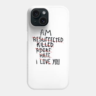 I AM YOU Poetry Spoken Word Hand Painted Lettering Typography | i love you redacted Phone Case