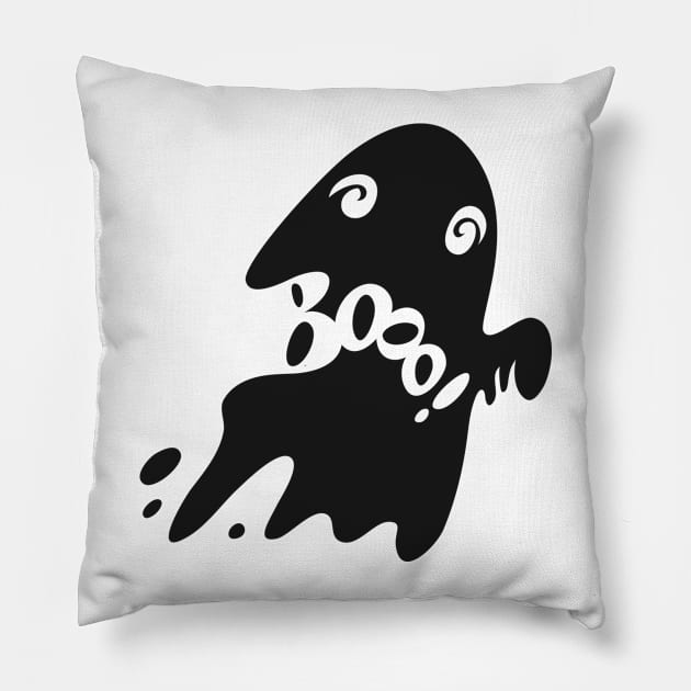 Halloween Spooky Boo! Pillow by Voysla