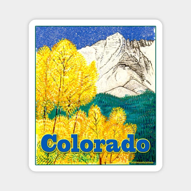 Colorado Impressionist Magnet by JEAndersonArt