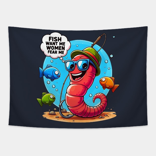 Fish Want Me Women Fear Me Tapestry by BukovskyART