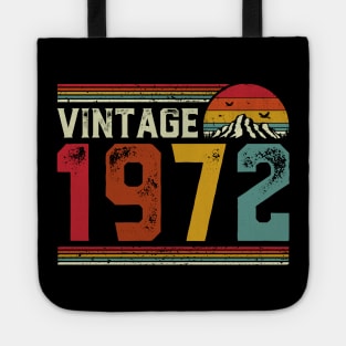 Vintage 1972 Birthday Gift Retro Style Tote