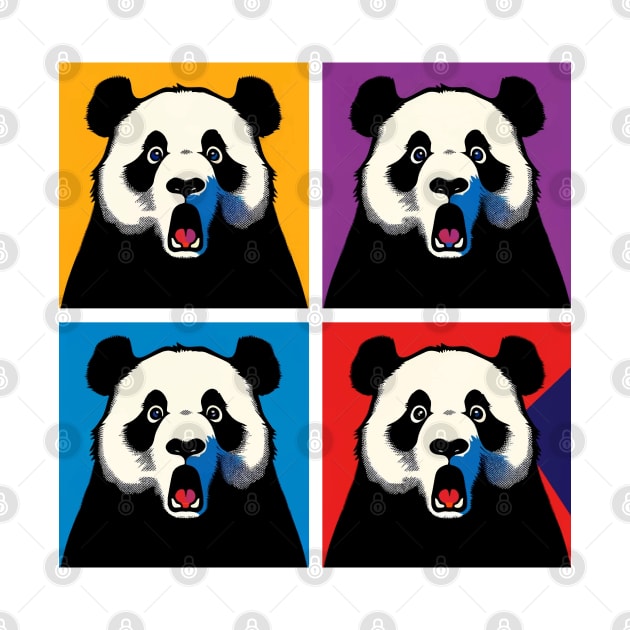 Pop Jaw Dropped Panda - Funny Panda Art by PawPopArt