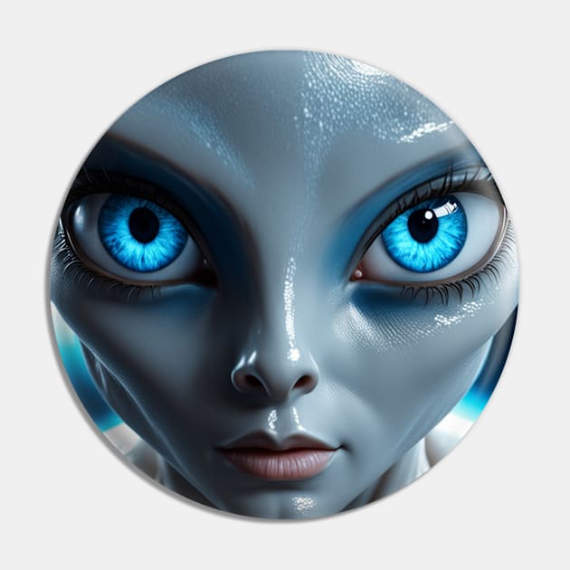 Hybrid Alien Beautiful Girl Gray Pin by starcraft542