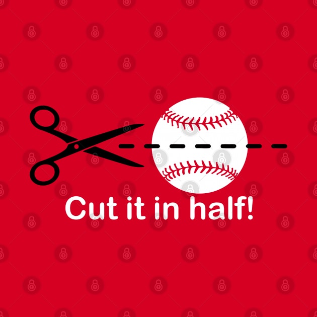 Cut the Ball in Half Baseball IQ Hitter Slang Classic by TeeCreations