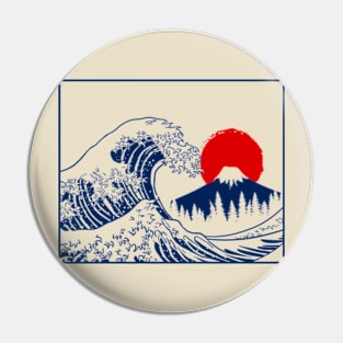 Great Fiji Kanagawa Wave Pin