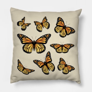 Orange butterflies Pillow